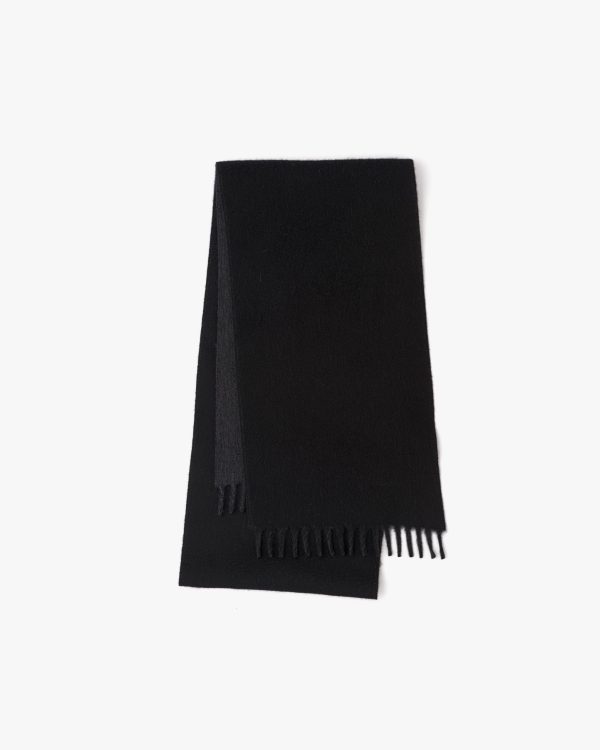 Anthracite Gray Double Cashmere Scarf