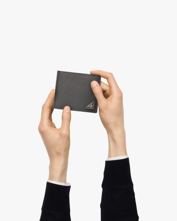 Anthracite Gray Saffiano leather wallet - Image 4