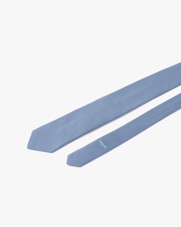 Aviator Blue Monochrome silk tie - Image 3