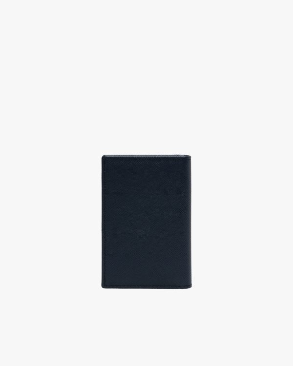 Baltic Blue Saffiano Leather Card Holder - Image 3