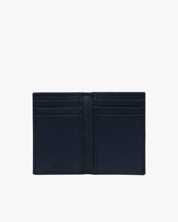 Baltic Blue Saffiano Leather Card Holder - Image 4