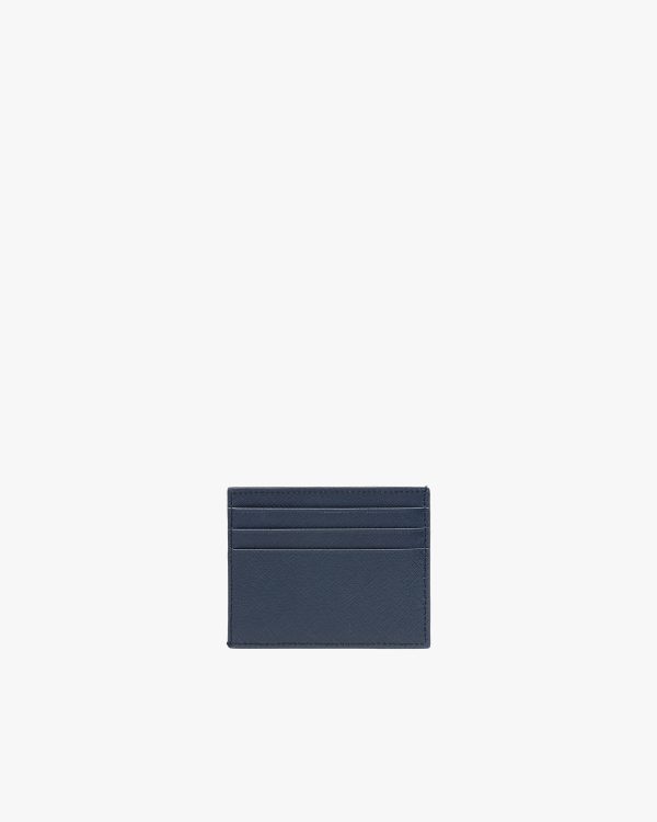 Baltic Blue Saffiano Leather Card Holder - Image 3