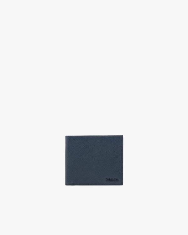 Baltic Blue Saffiano Leather Wallet
