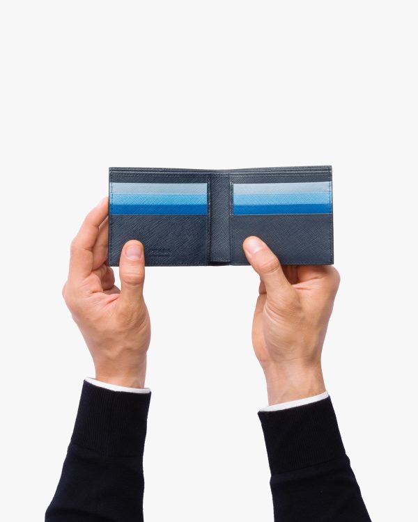 Baltic Blue Saffiano Leather Wallet - Image 3