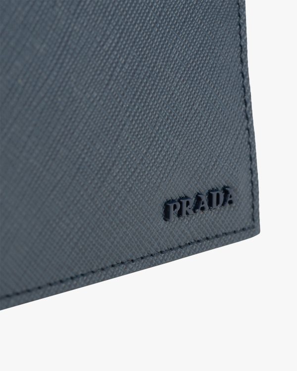 Baltic Blue Saffiano Leather Wallet - Image 6