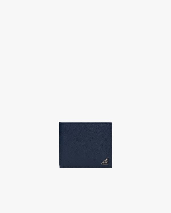 Baltic Blue Saffiano Leather Wallet