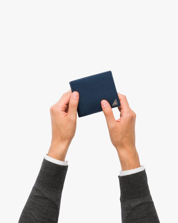 Baltic Blue Saffiano Leather Wallet - Image 3