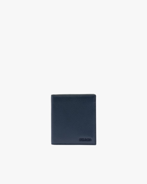 Baltic Blue Saffiano Leather Wallet