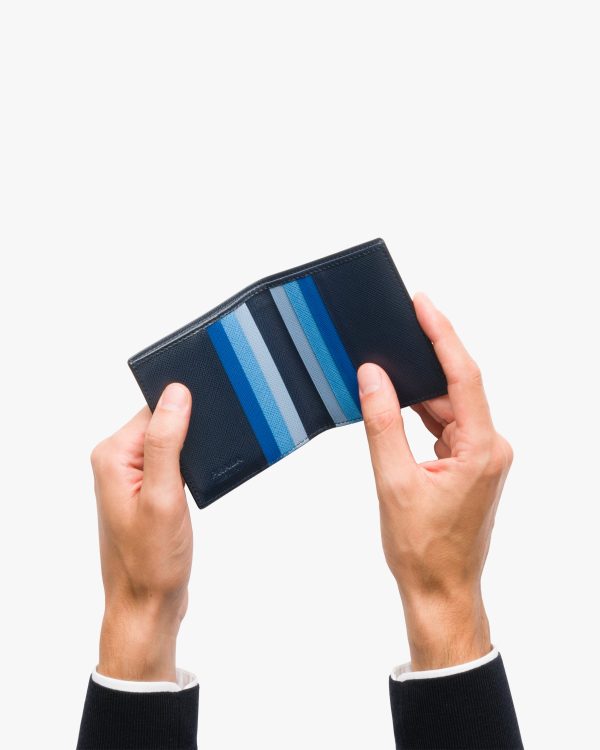Baltic Blue Saffiano Leather Wallet - Image 3