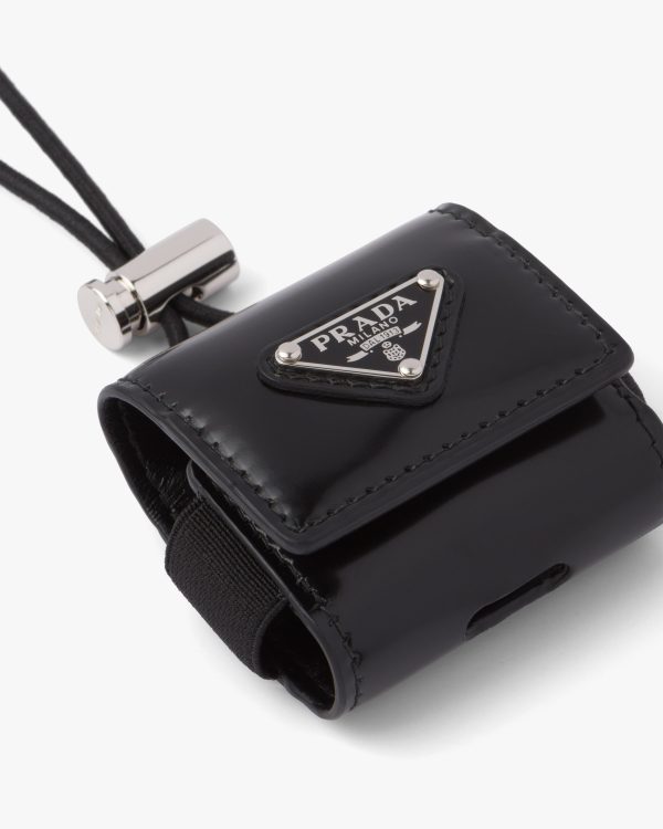 Black AirPods Pro brushed leather case - Image 4