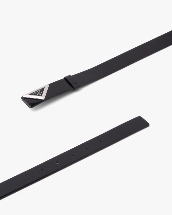 Black Brushed leather belt - Image 2
