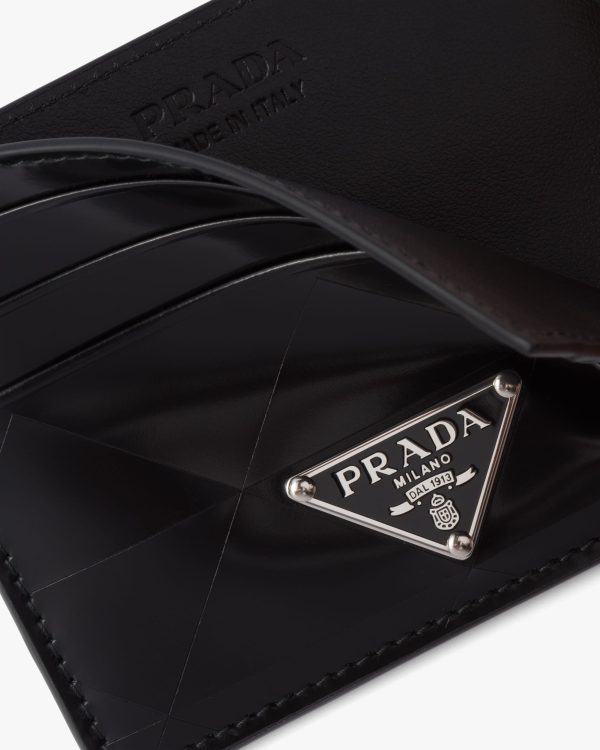 Black Brushed leather card holder - Image 2