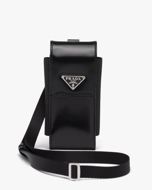 Black Brushed leather smartphone case