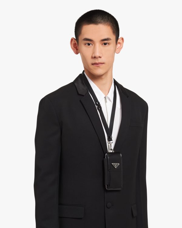 Black Brushed leather smartphone case - Image 3