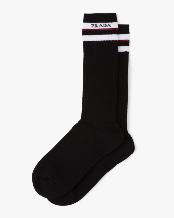 Black Cotton ankle socks