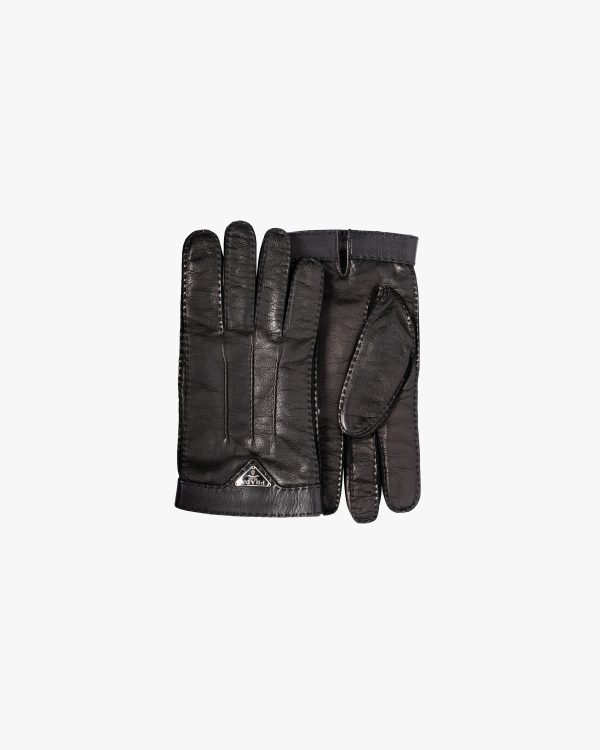 Black Leather Gloves