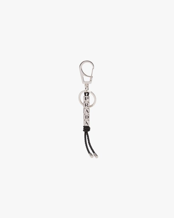 Black Nappa leather keychain
