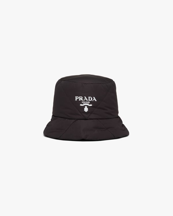 Black Padded Re-Nylon bucket hat