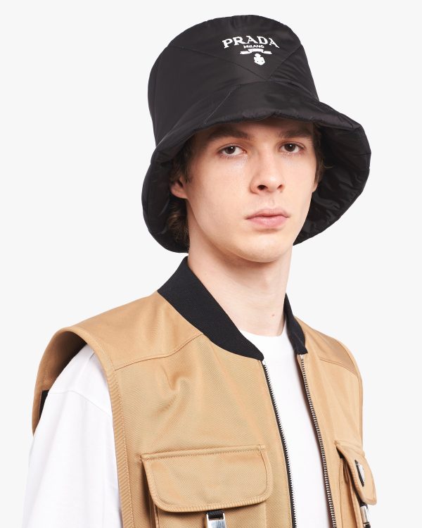 Black Padded Re-Nylon bucket hat - Image 2