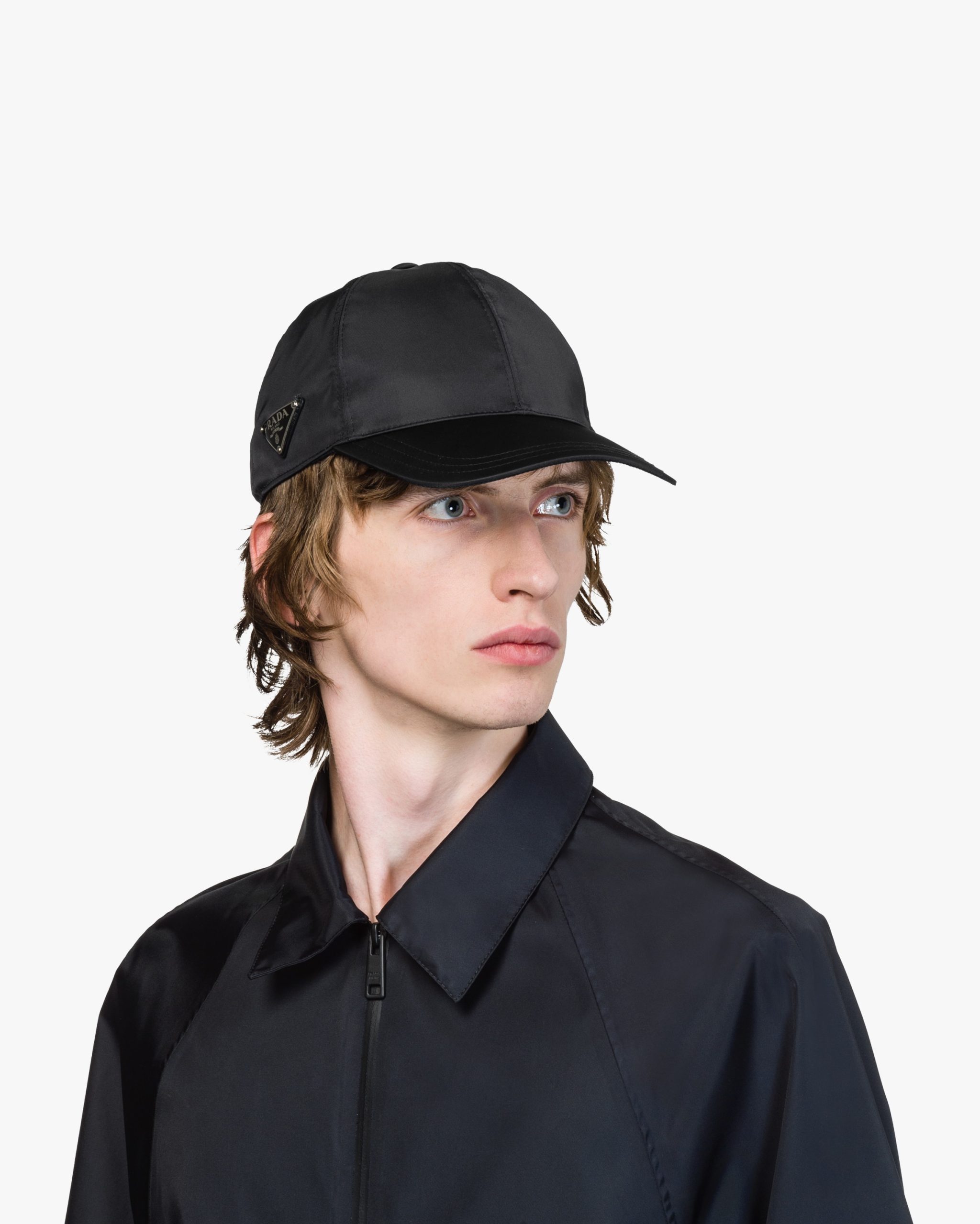 Black Re-Nylon baseball cap - Fake Prada Store