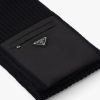 Black Re-Nylon gabardine and wool scarf - Image 4
