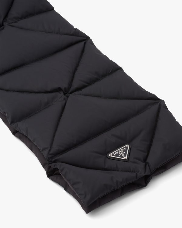 Black Re-Nylon scarf with extractable hood - Image 4