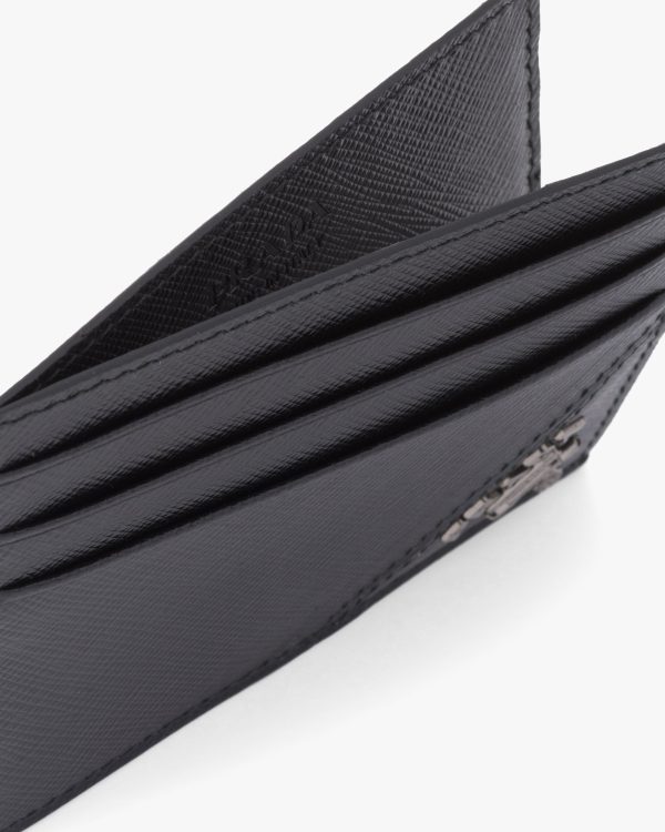 Black Saffiano Leather Card Holder - Image 4