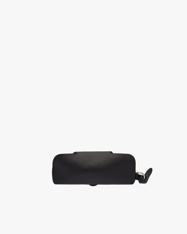 Black Saffiano Leather Glasses Case - Image 2