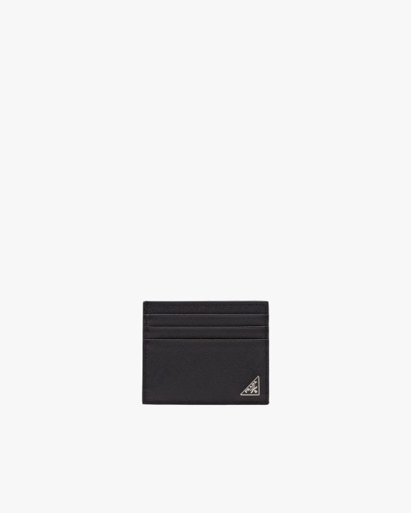 Black Saffiano leather card holder