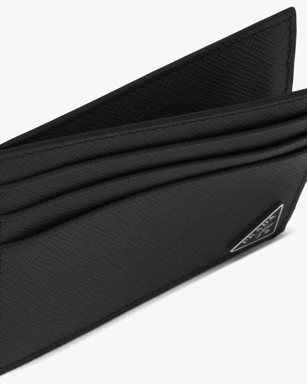 Black Saffiano leather card holder - Image 4