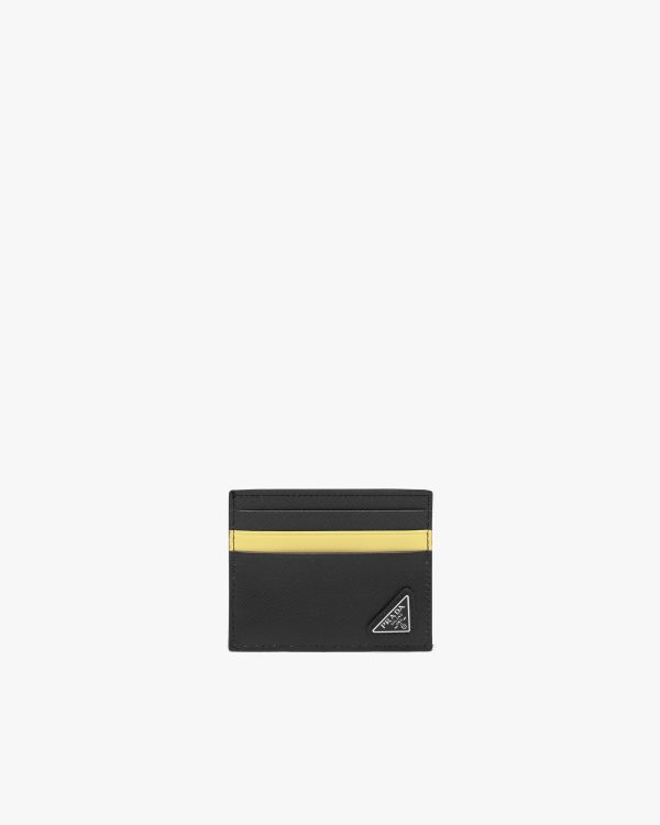 Black Saffiano leather card holder
