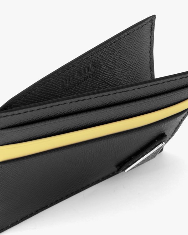 Black Saffiano leather card holder - Image 3