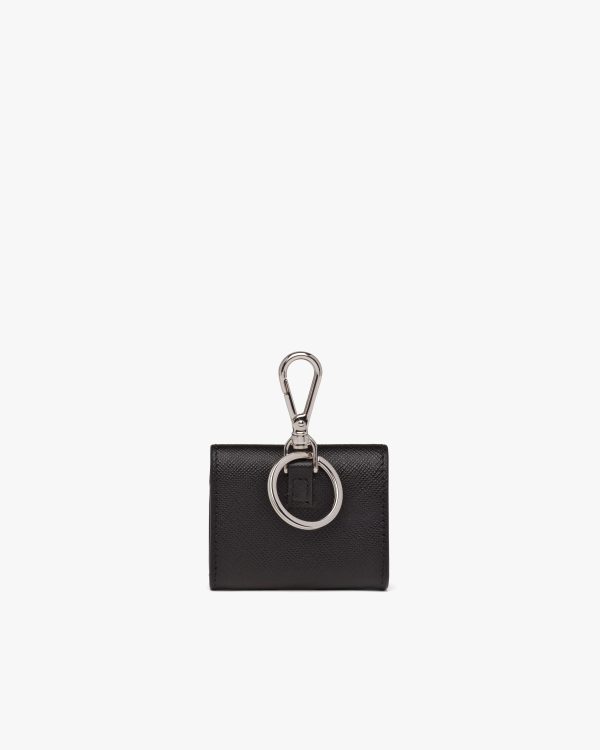 Black Saffiano leather headphone case - Image 2