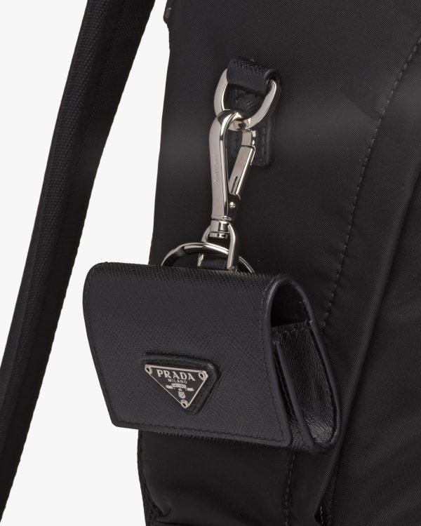 Black Saffiano leather headphone case - Image 3