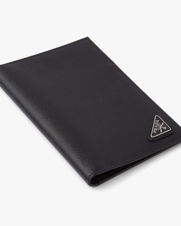 Black Saffiano leather passport holder - Image 2