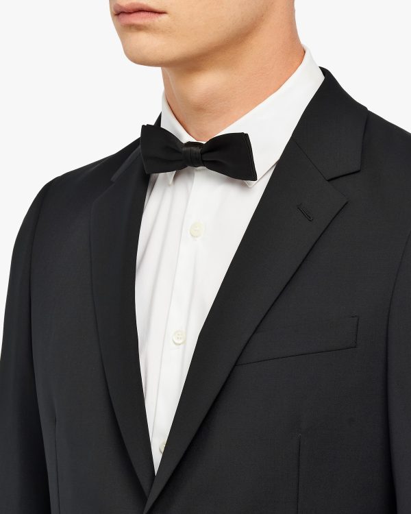 Black Satin bow-tie - Image 2