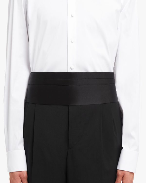 Black Satin tuxedo cummerbund - Image 2