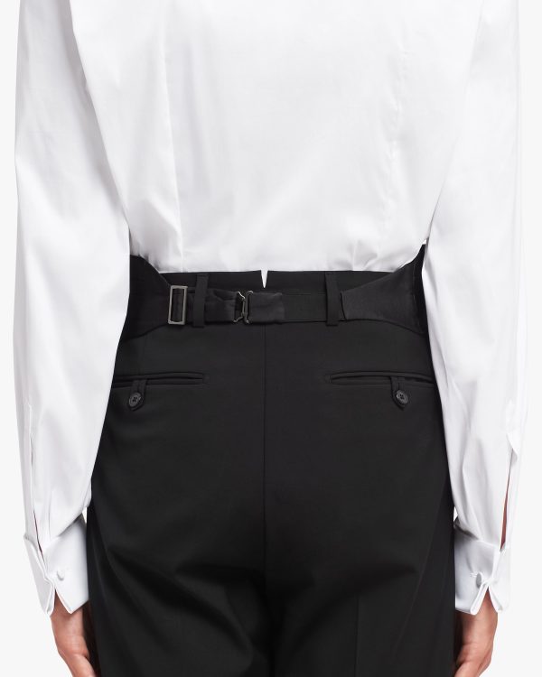 Black Satin tuxedo cummerbund - Image 3