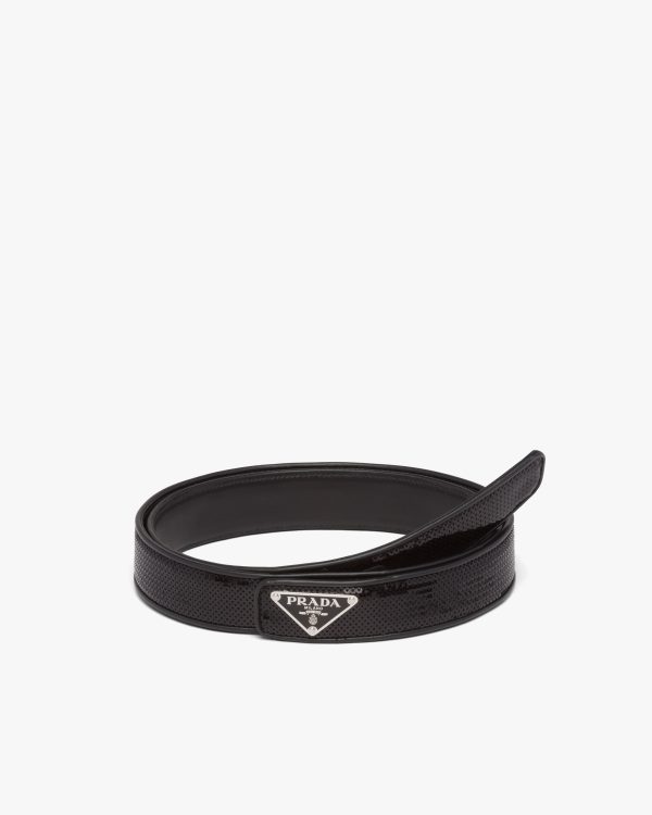 Black Sequin belt