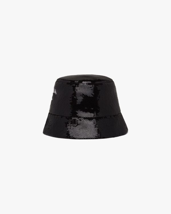 Black Sequin bucket hat