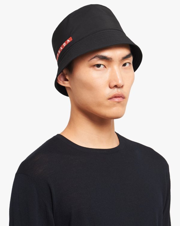 Black Technical Fabric Bucket Hat - Image 2