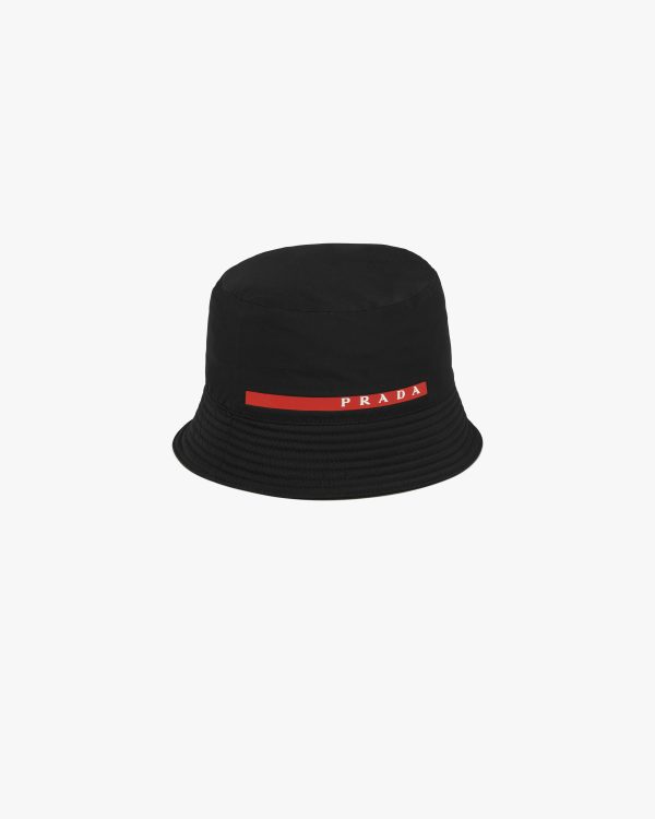 Black Technical Fabric Bucket Hat - Image 3