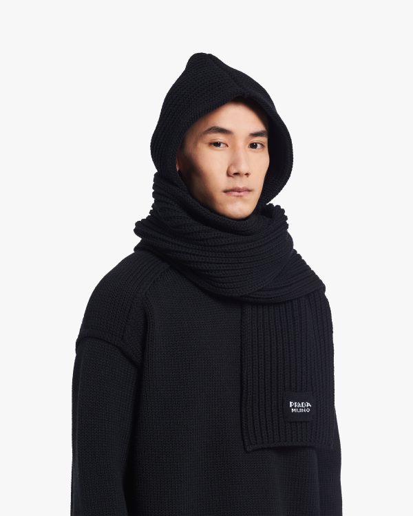 Black Wool scarf - Image 2