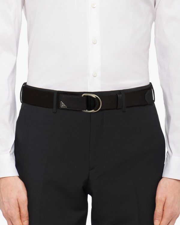 Black Woven Nylon Belt - Image 2