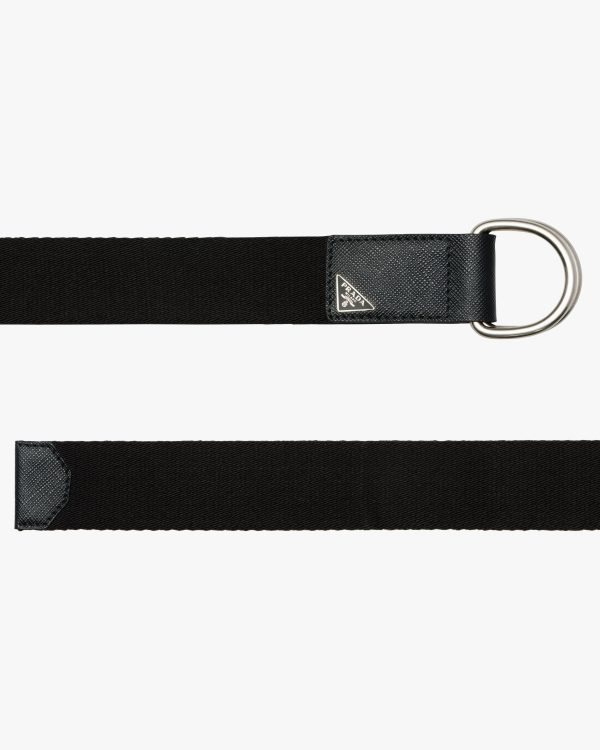 Black Woven Nylon Belt - Image 3