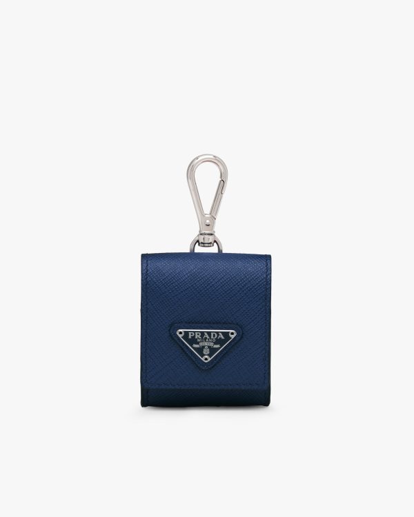 Bluette Saffiano Leather AirPods Case