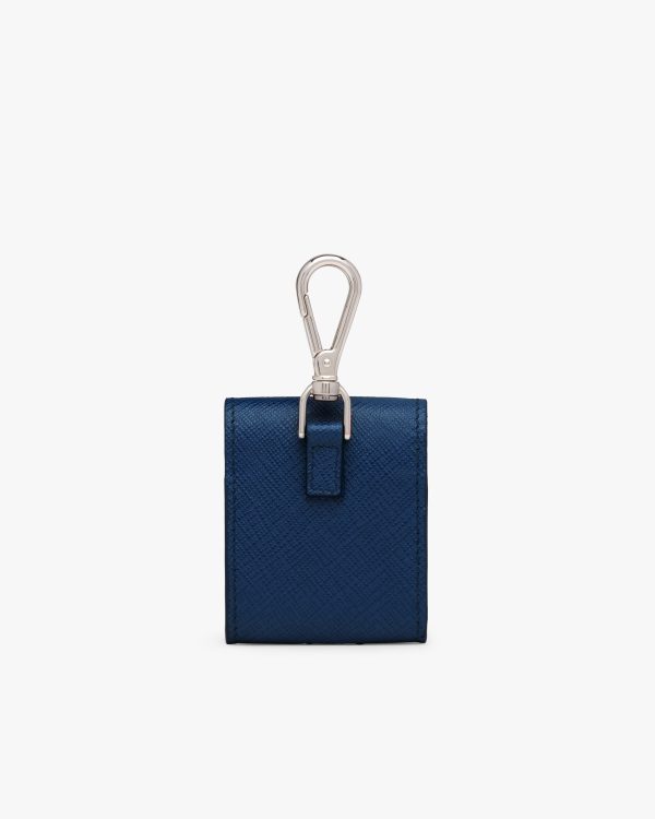 Bluette Saffiano Leather AirPods Case - Image 2