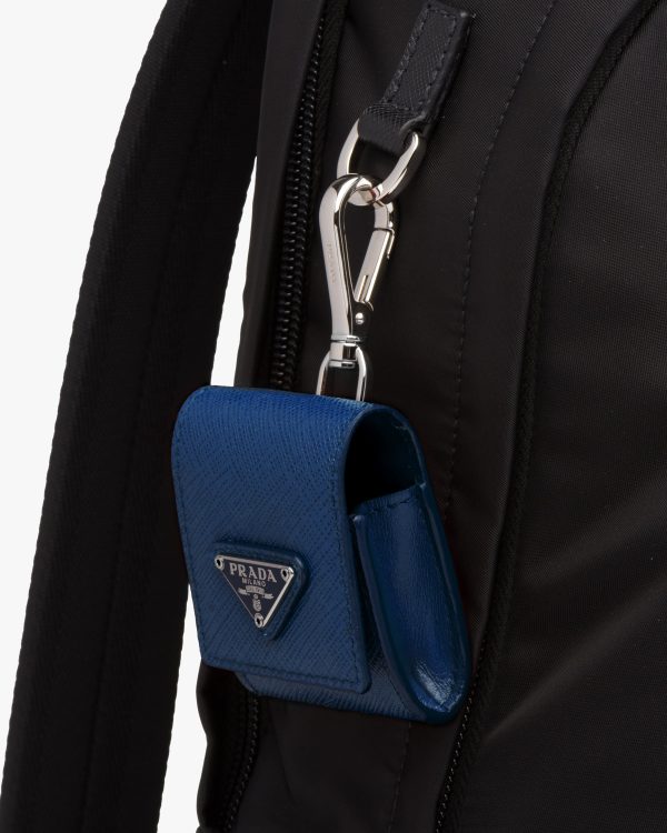Bluette Saffiano Leather AirPods Case - Image 3