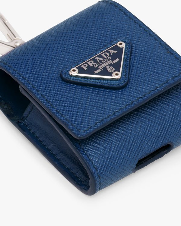 Bluette Saffiano Leather AirPods Case - Image 4