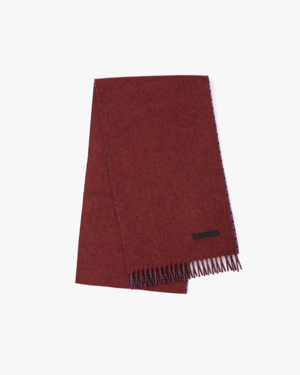Burgundy Double cashmere scarf